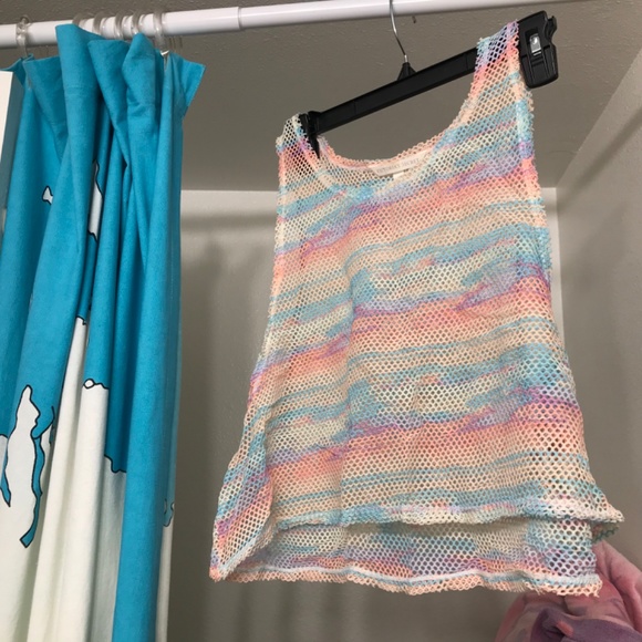 Fun Victoria’s Secret colorful mesh crop tank - Picture 2 of 2